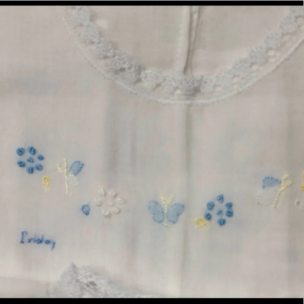 New Wilbeth Embroidered Days of the Week Bibs